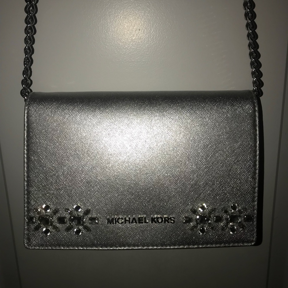 Silver Michael Kors Crossbody